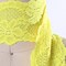 2 Yards Bright Yellow Wide Stretch Floral Elastic Lace Trim 2.5 Inch Wide